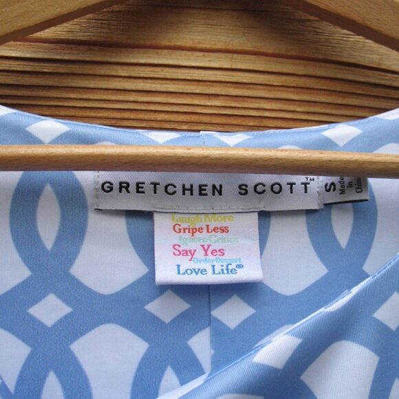 Gretchen Scott Designs Blue Print Jersey Dress - Picture 7 of 8